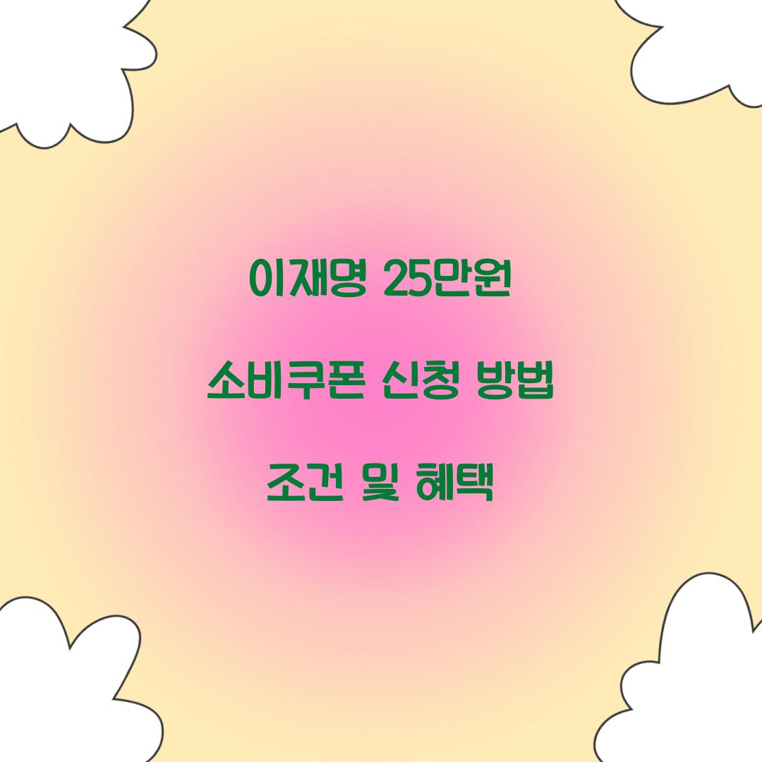 이재명 25만원 소비쿠폰 