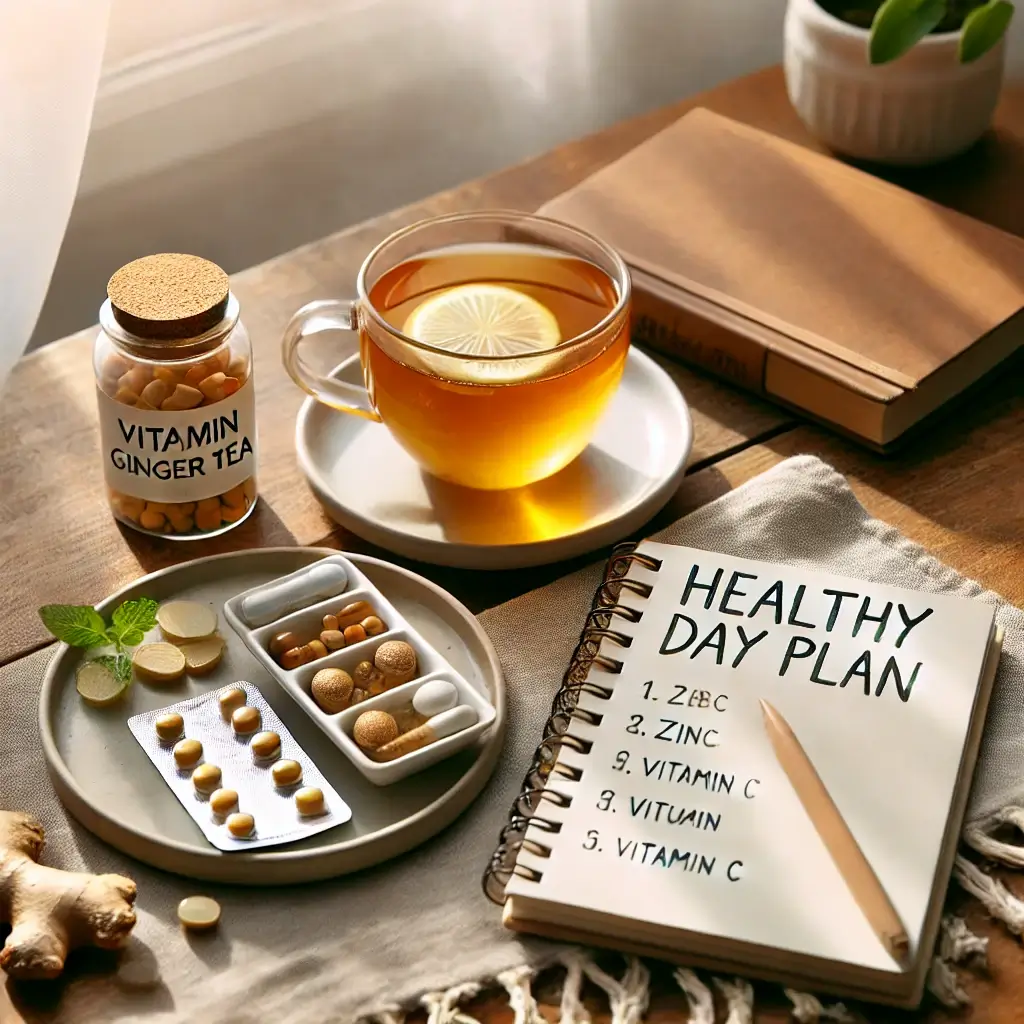 생강차, 영양제, 건강 노트