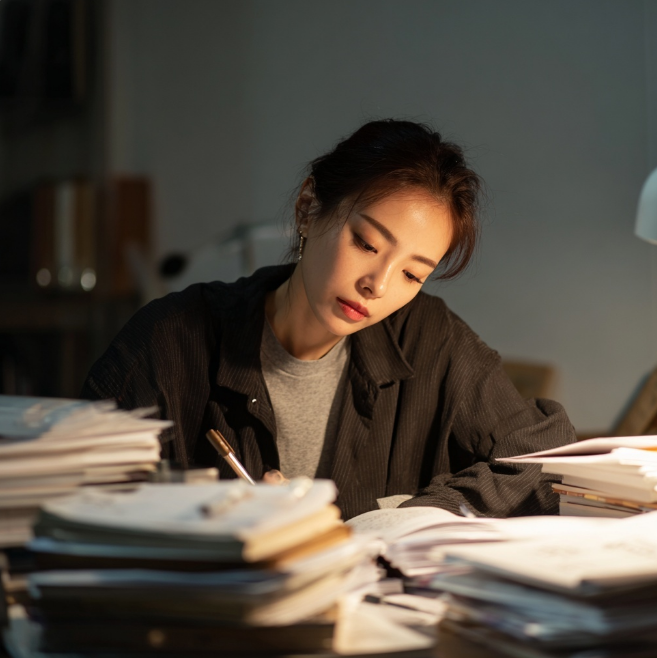 평가사 공부를 준비하는 여성