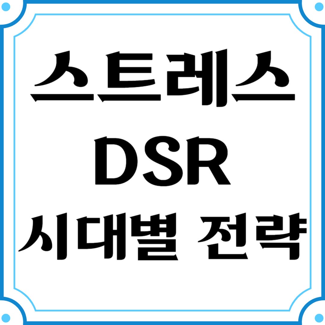 스트레스 DSR 시대에 맞는 대출 전략과 대응법