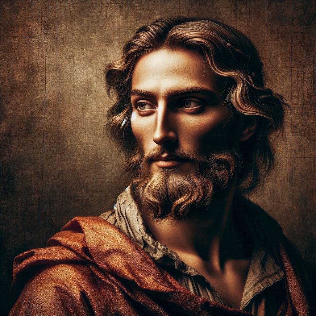 르네상스 시대 남성의 위엄 있는 초상, 레오나르도 다빈치 스타일로, 완벽한 인체 비례, 정교한 명암 대비, 고전적 구도2