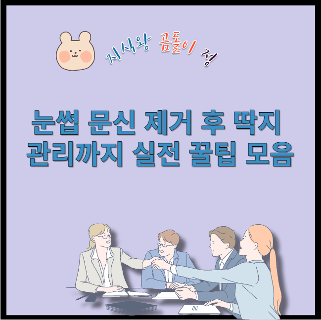 눈썹 문신 제거 후 딱지 관리까지 실전 꿀팁 모음