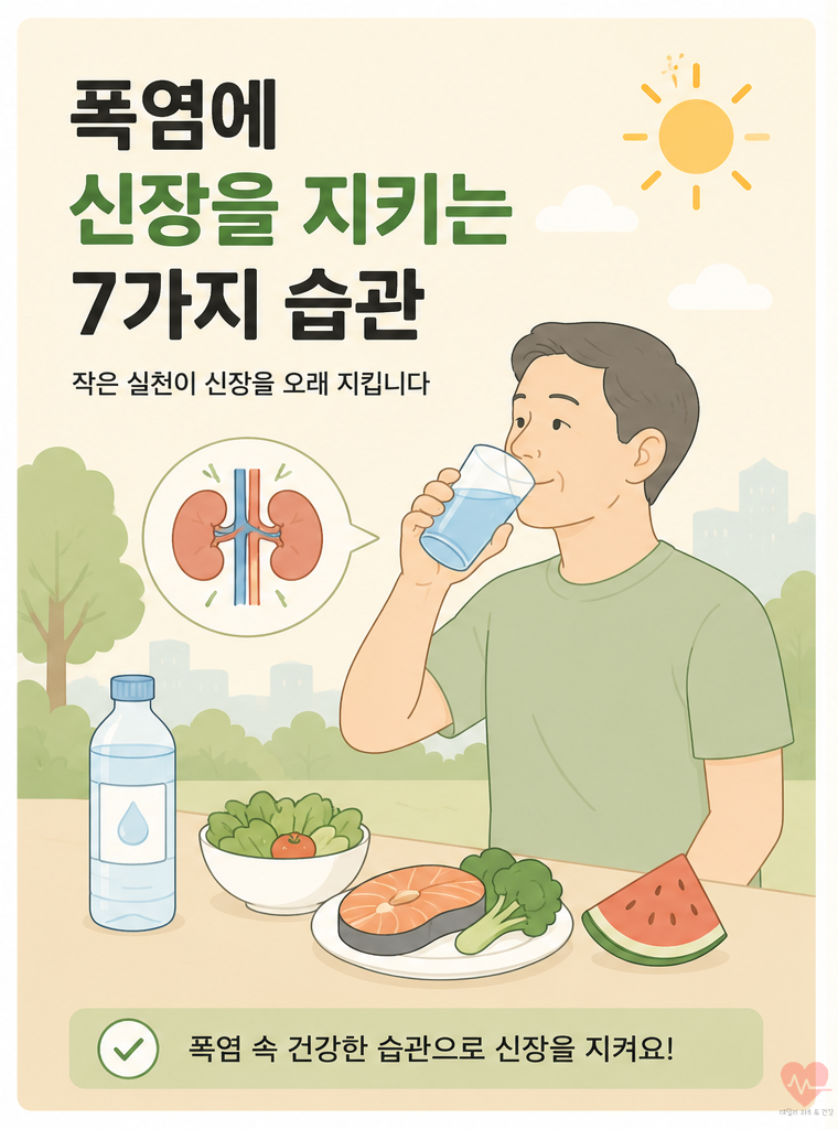 신장에 좋은 생활 습관을 실천하고 있다.