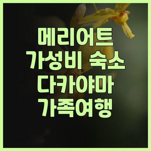 다카야마 메리어트 여행자 페어필드 숙..