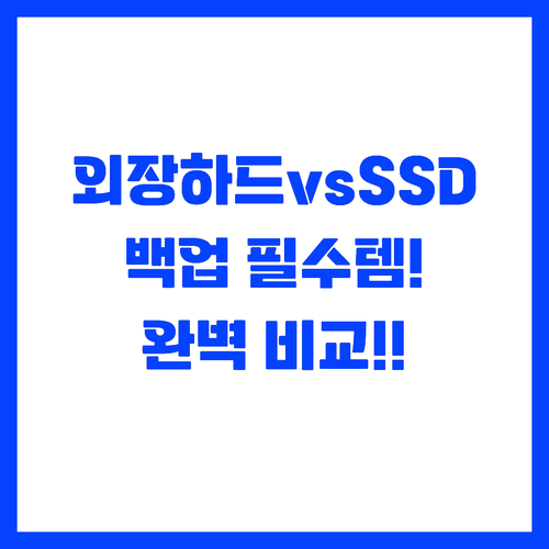 데이터 백업을 위한 외장하드와 SSD..