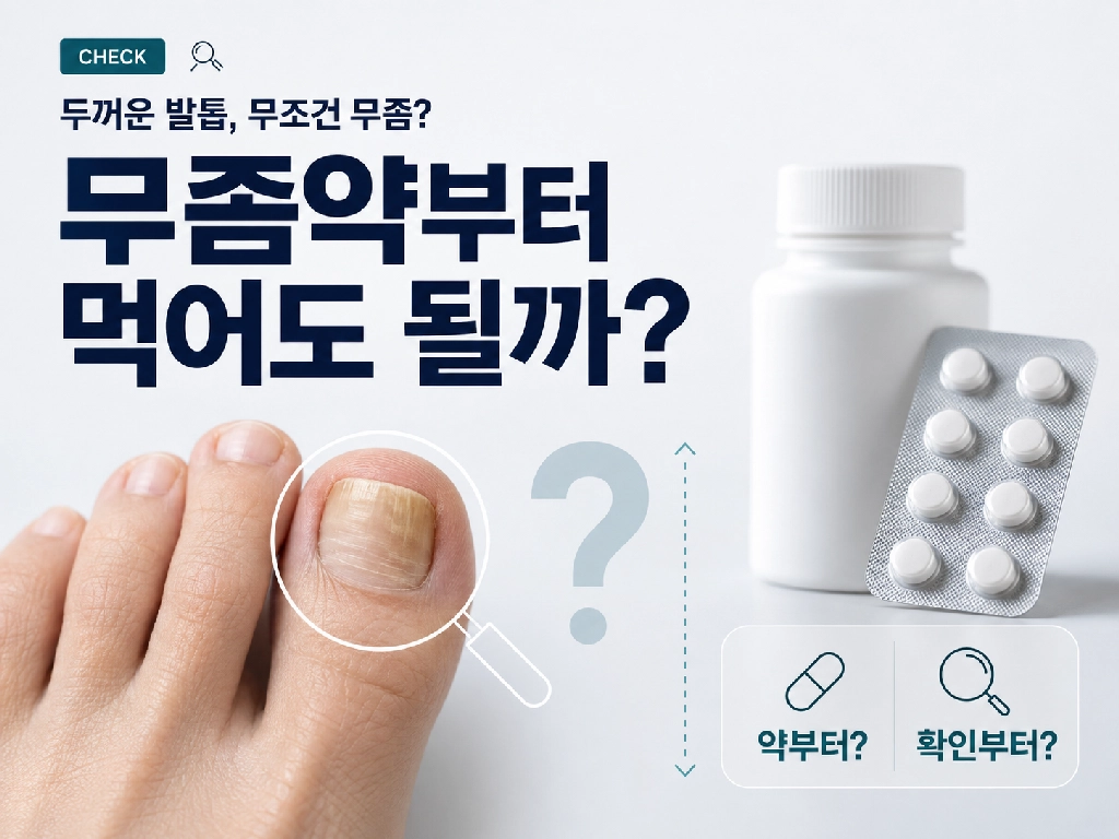 발톱이 두꺼워졌다고 무좀약부터 먹어도 될까?