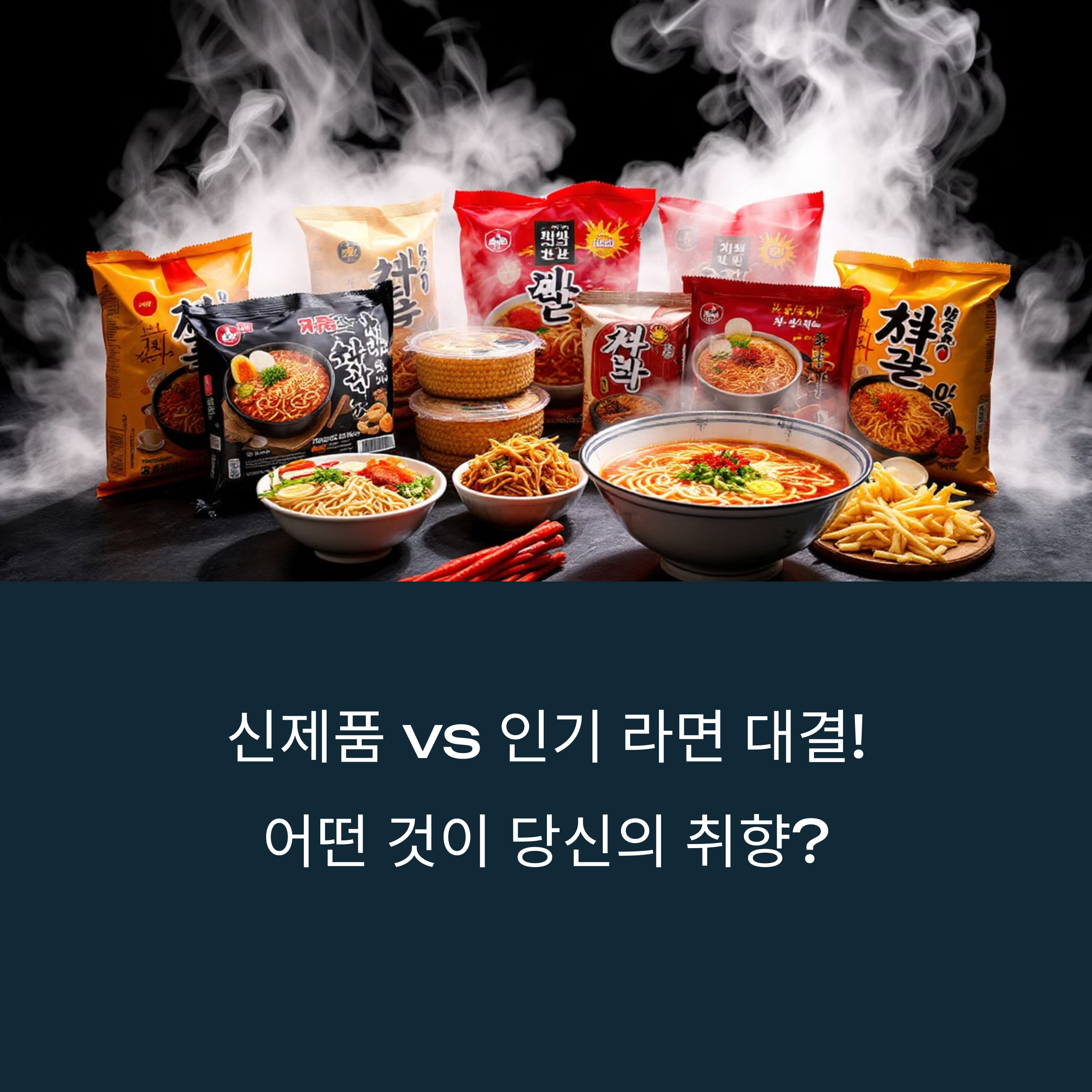라면 맛 비교: 신제품 vs 인기제품