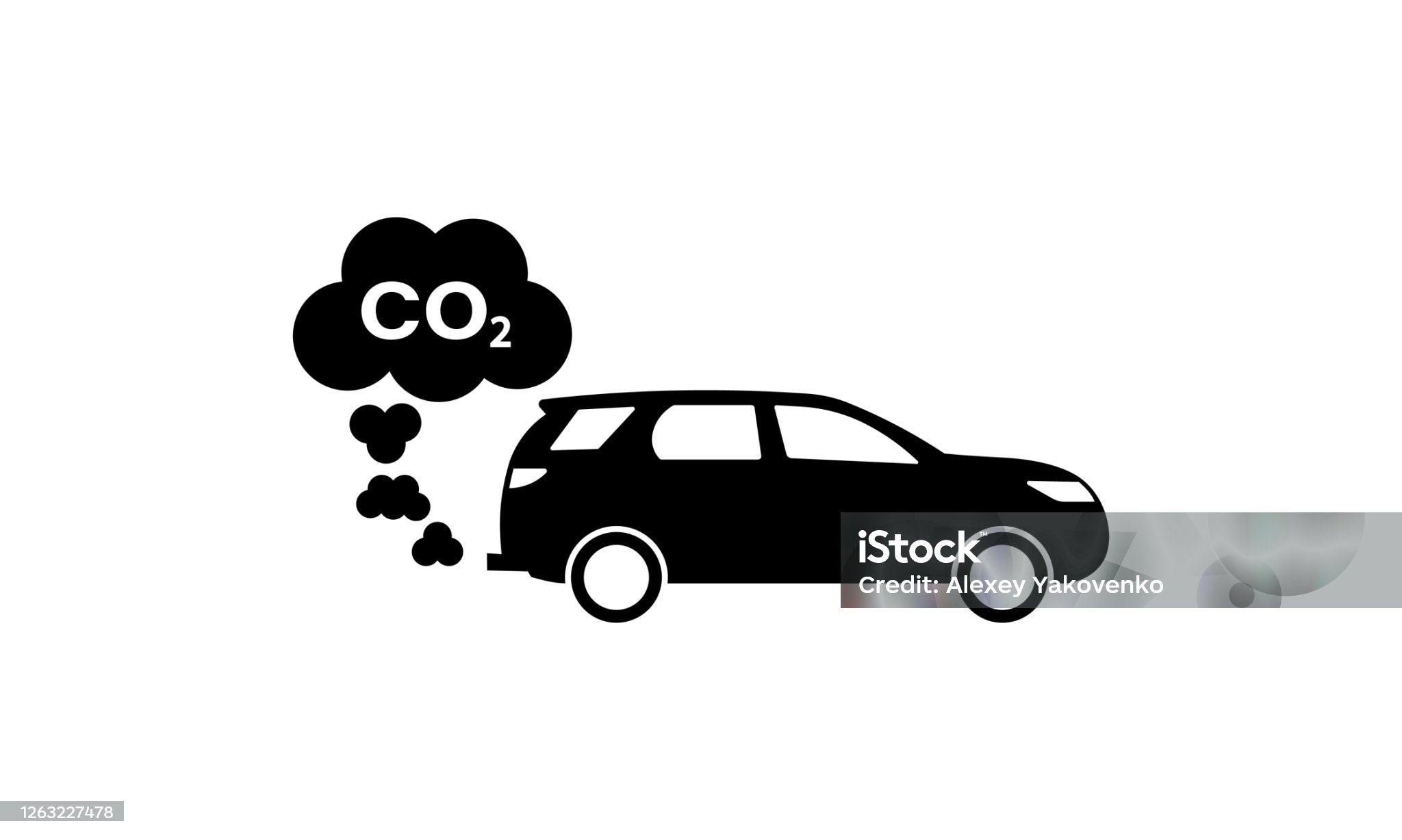 내연기관차의 이산화탄소 발생 사진