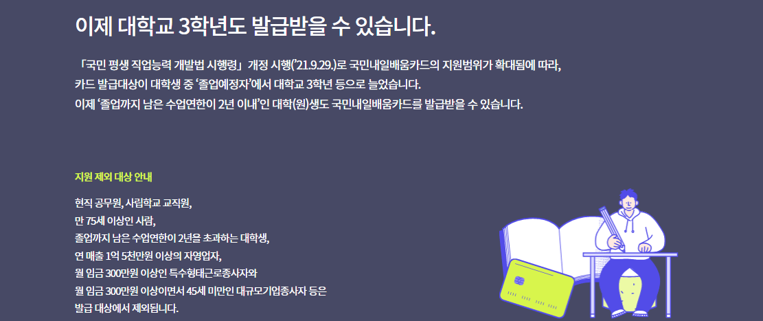 국민내일배움카드 자격, 신청, 사용처