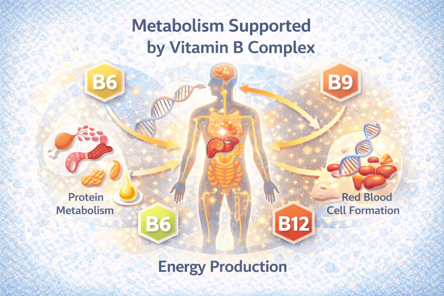 신진대사 과정에서의 비타민B군 작용