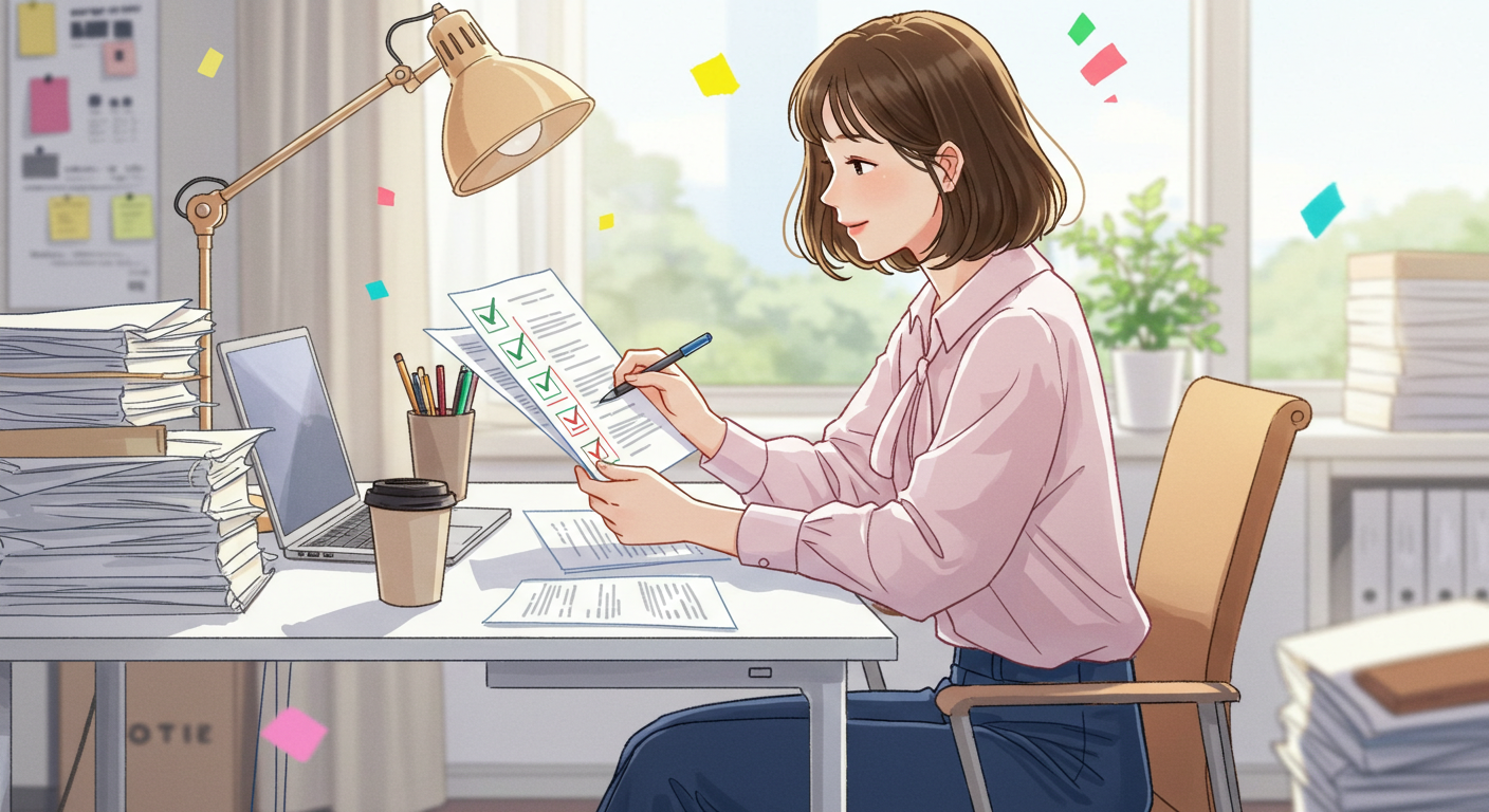 청년 지원금 필요서류 체크리스트 확인하는 모습