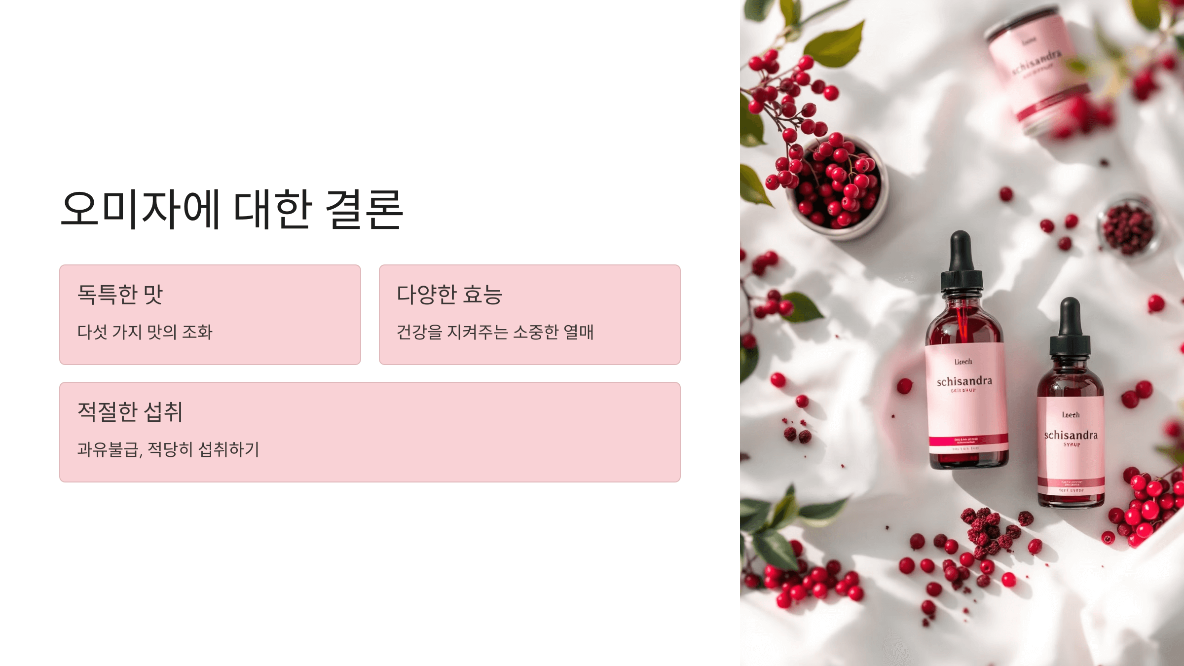 오미자 사진입니다.