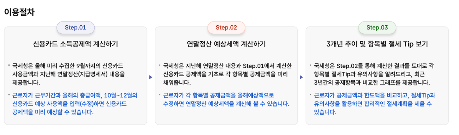 연말정산 미리보기 환급금 조회