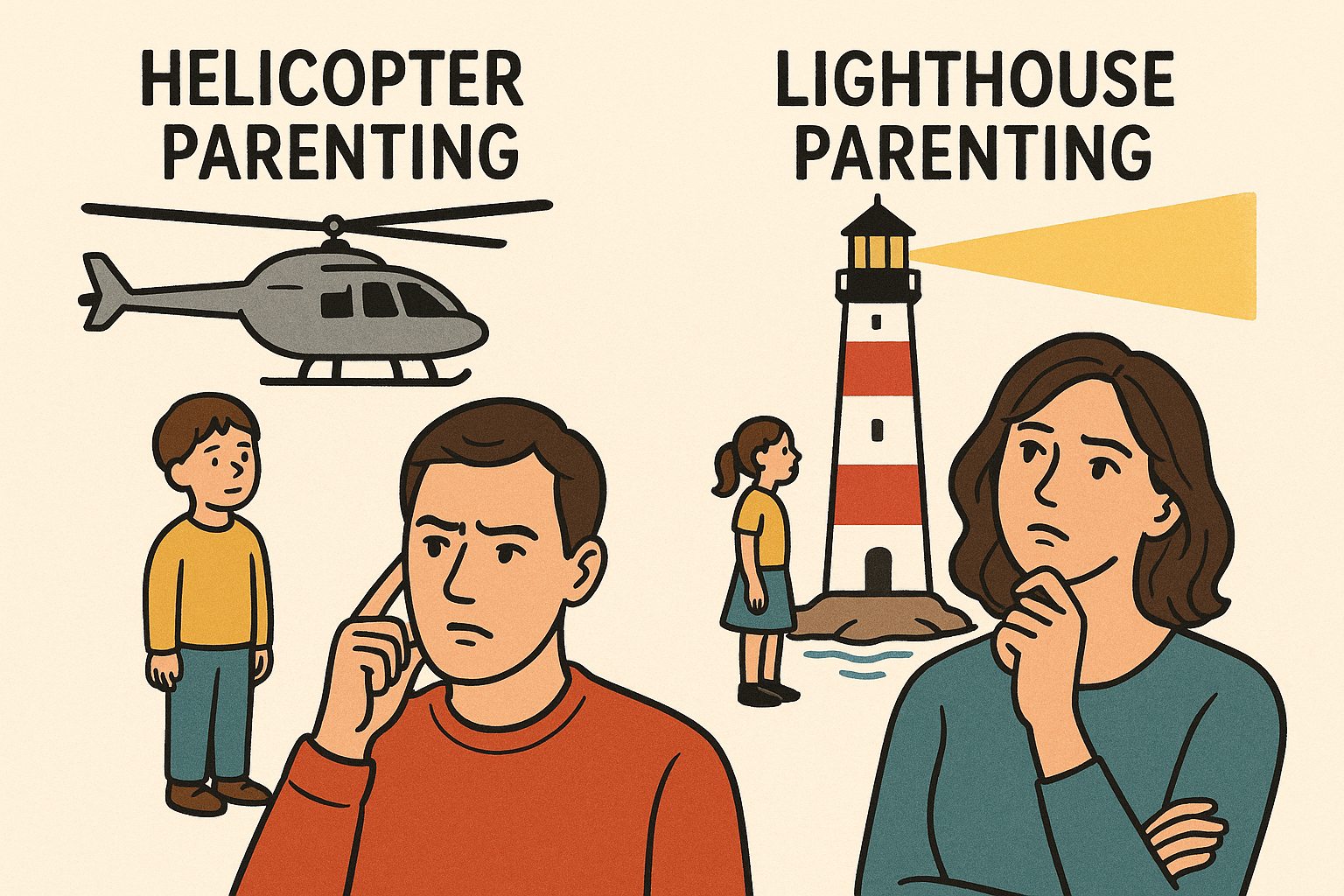 나는 헬리콥터일까, 등대일까? 부모님들의 육아 성향 자가진단 테스트에 대한 이미지