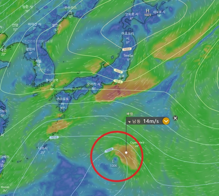 2022년9월21일현재태풍상황