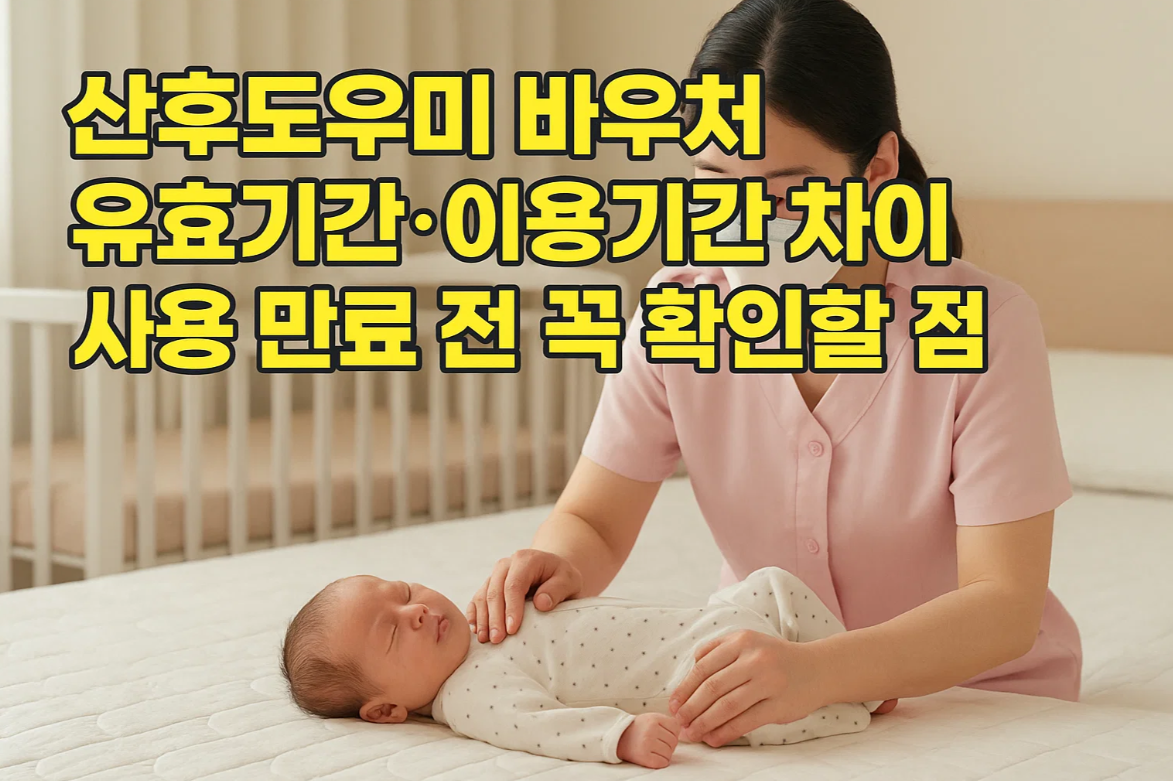 산후도우미 바우처 유효기간·이용기간 차이|사용 만료 전 꼭 확인할 점