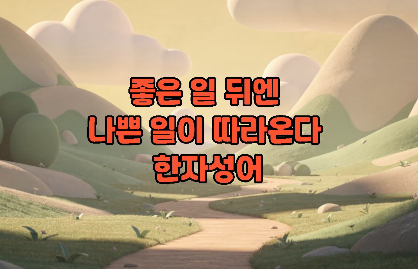 좋은 일 뒤엔 나쁜 일이 따라온다 한자성어