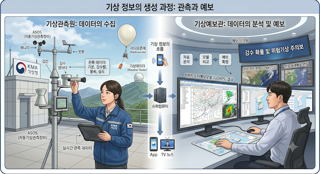 기상관측원과 기상예보관은 무엇이 다를까?