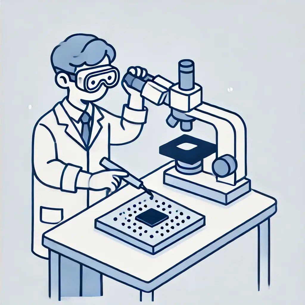 반도체 기술 연수를 받고 있는 청년