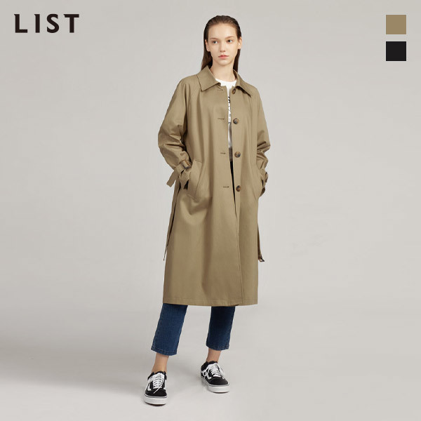 리스트 a라인 싱글 버튼 트렌치코트 twwbyl70050