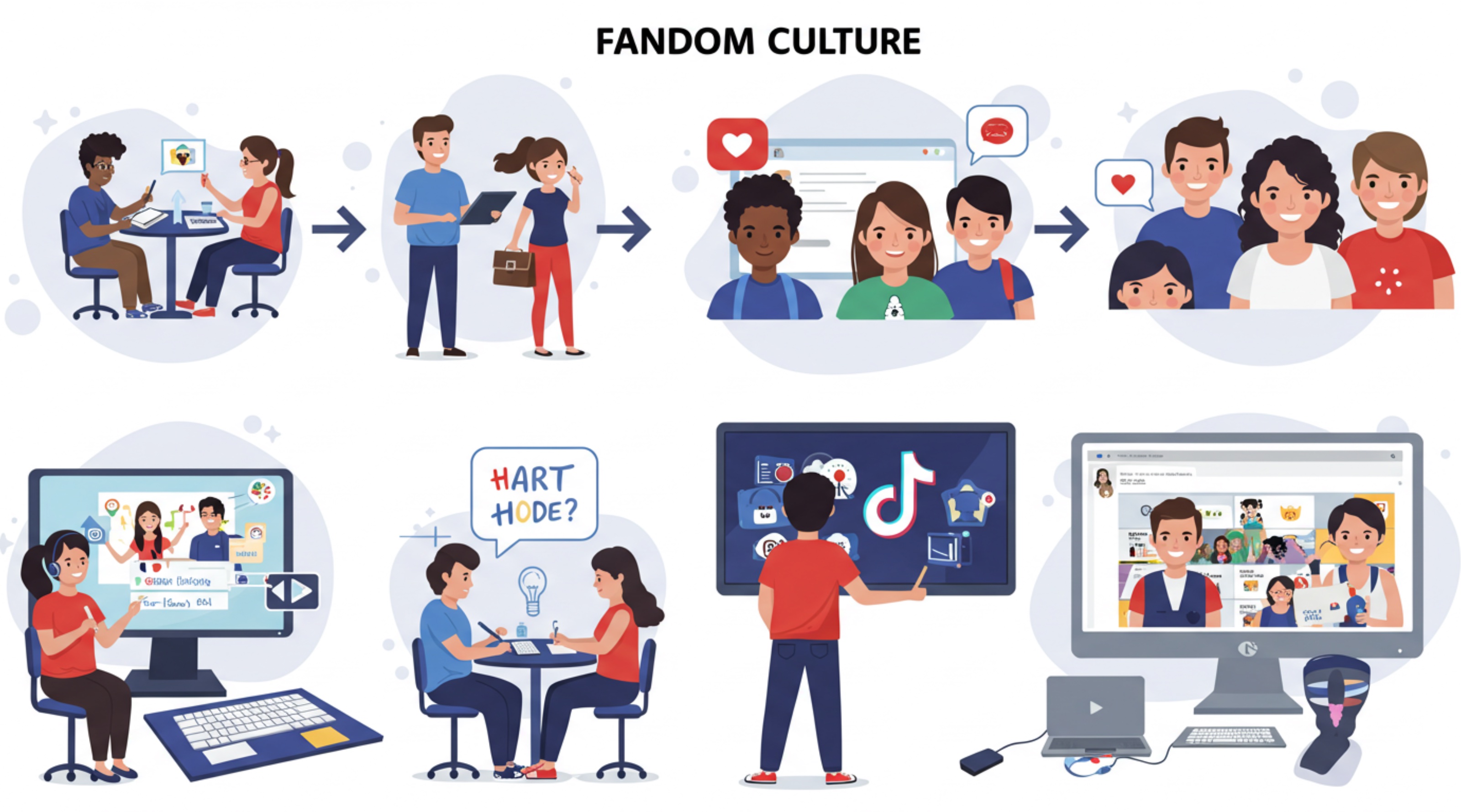 팬덤이 생기는 과정을 그린 이미지