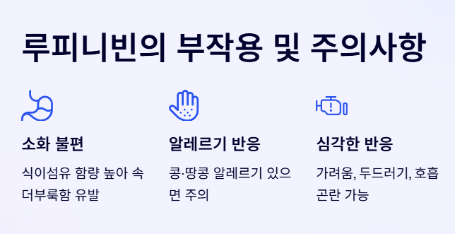 루피니빈의 부작용 및 주의사항