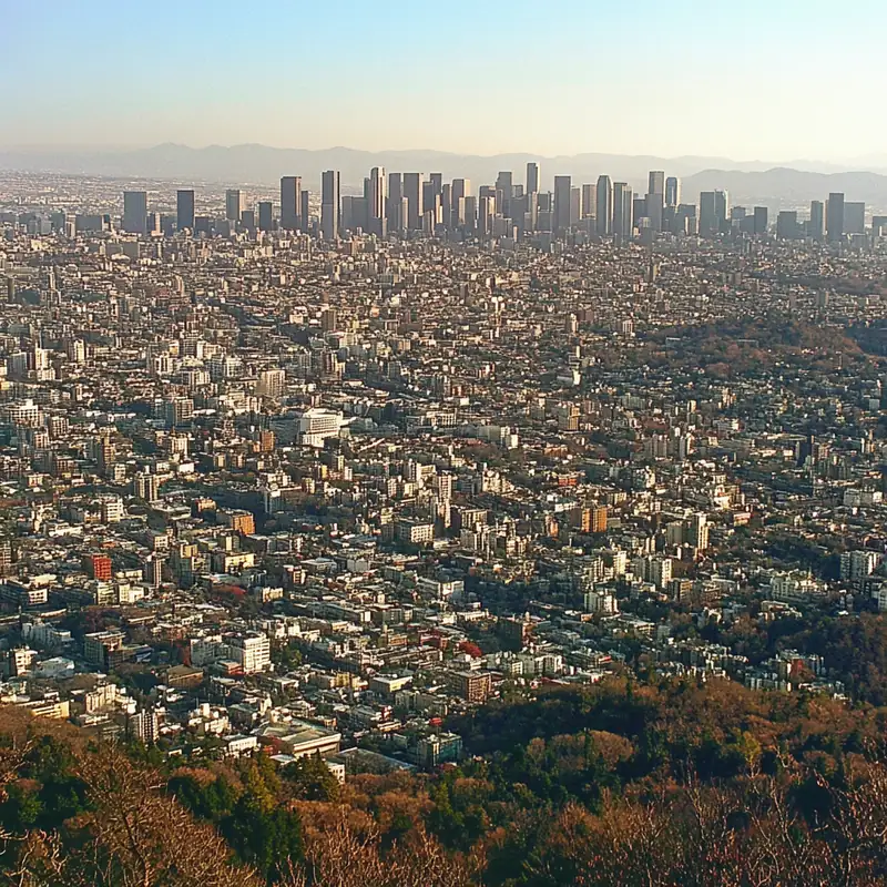 성장하는 금융 시장을 상징하는 활기찬 도시 풍경으로, 고배당 주식의 안정성을 나타내며 투자 환경의 비전을 제시.