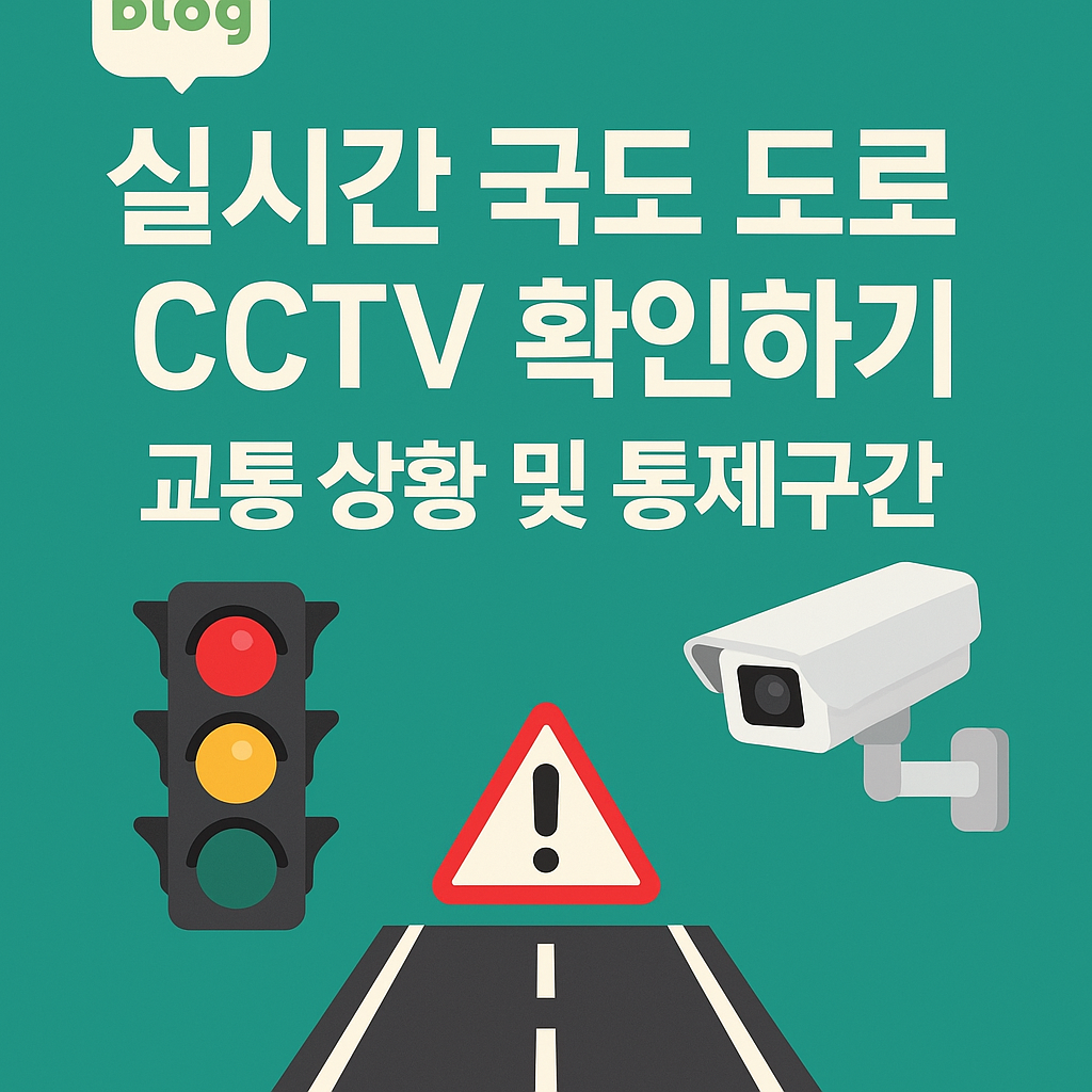 실시간 국도 도로 cctv 확인하기, 교통 상황 및 통제구간