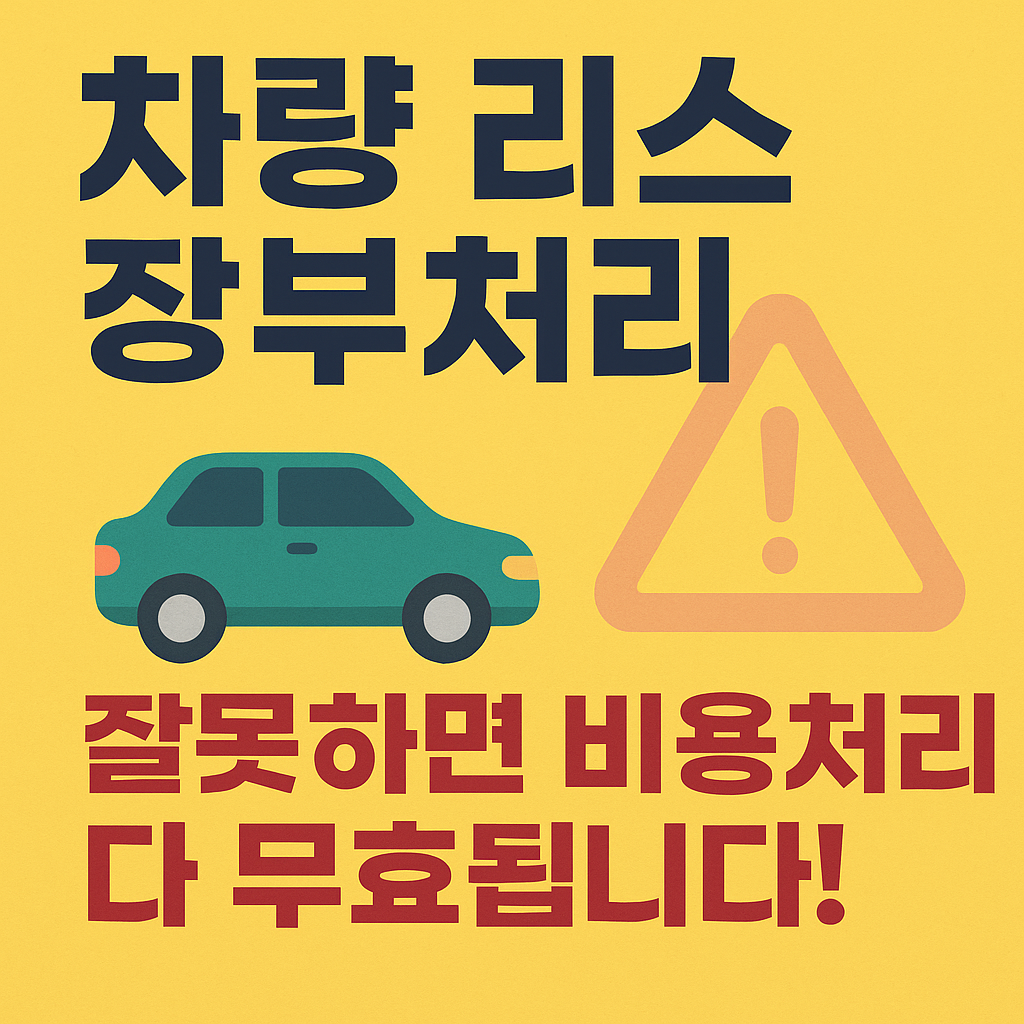 차량 리스 장부처리 완벽 가이드! 절세 전략까지 한 번에