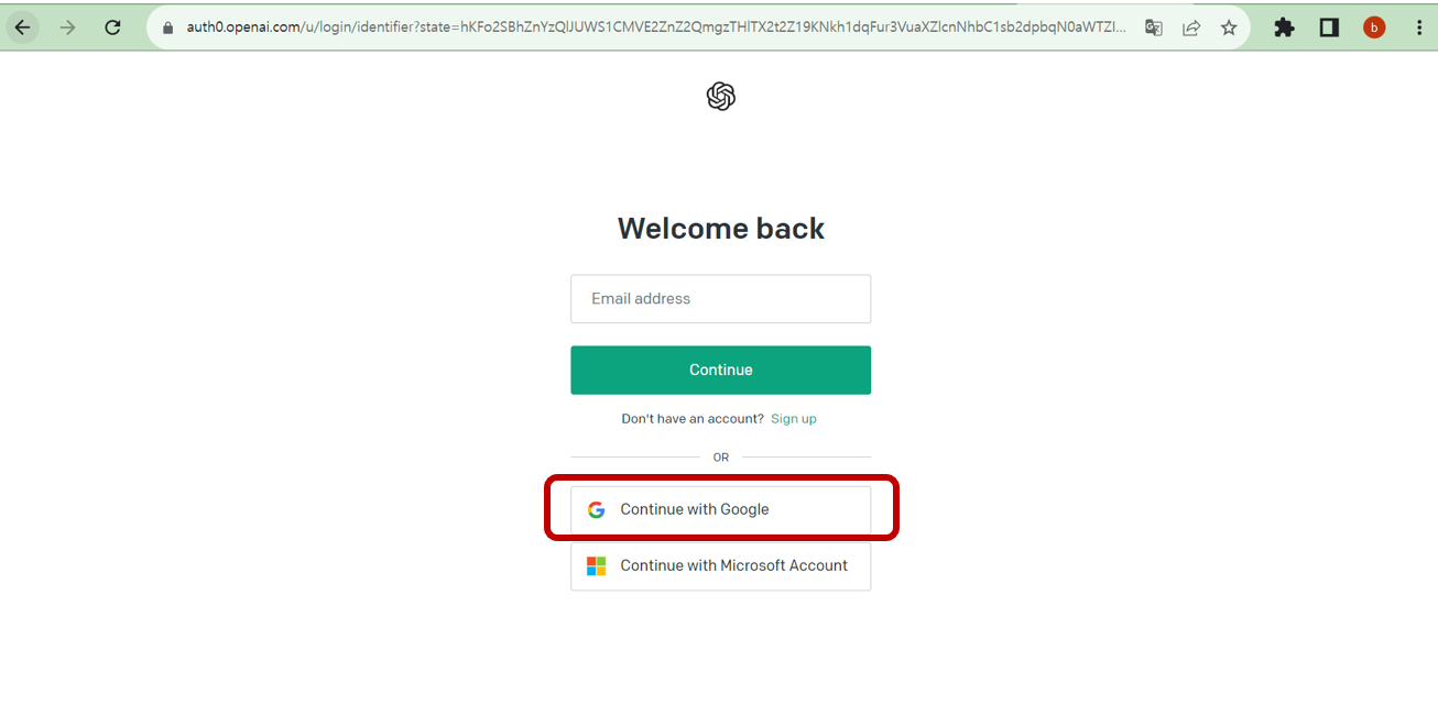 챗GPT 가입 방법 구글 메일 권장