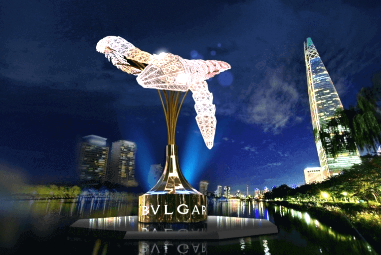 석촌호수의 가을과 겨울 그리고 루미나리에 협업 브랜드 불가리