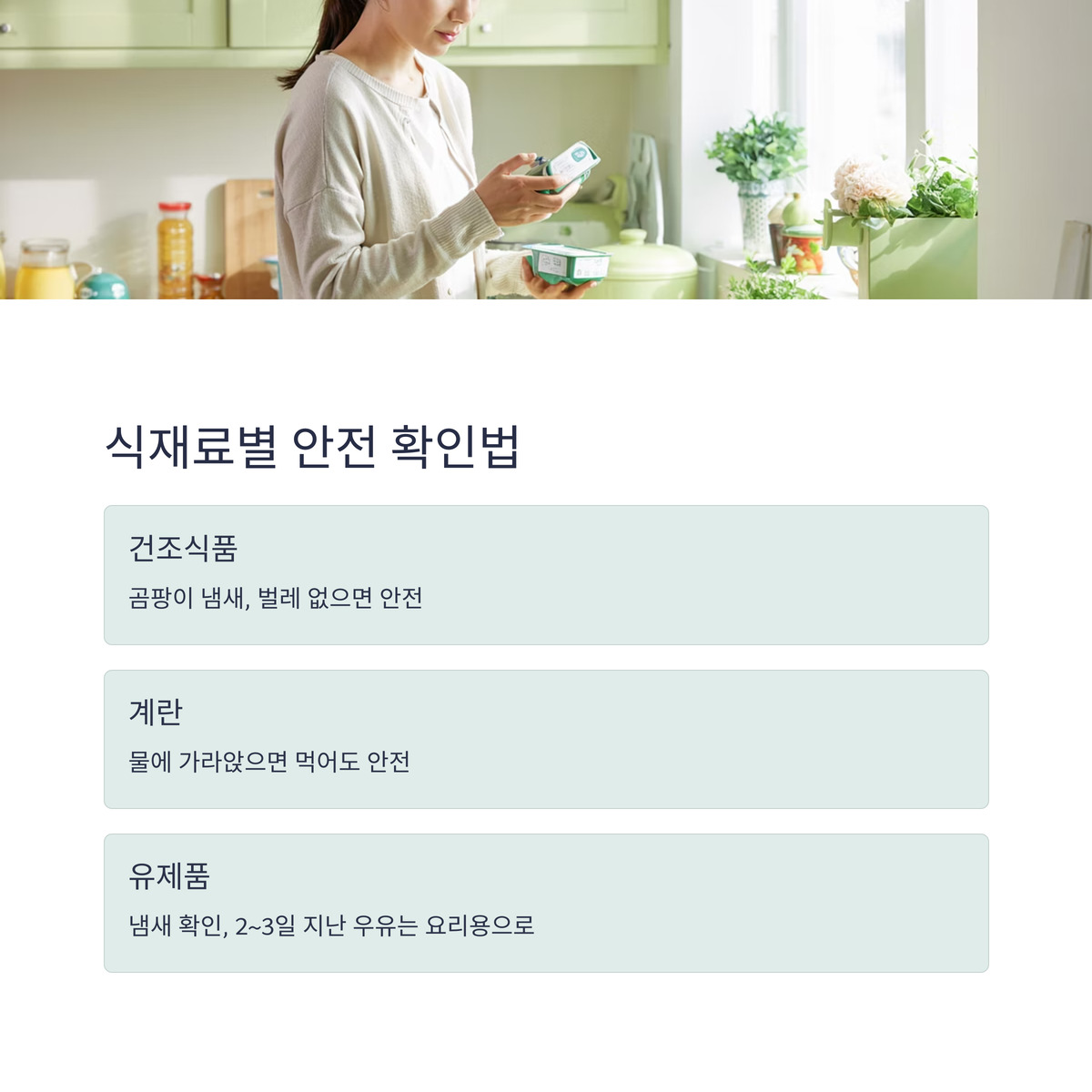 식재료별 점검 포인트