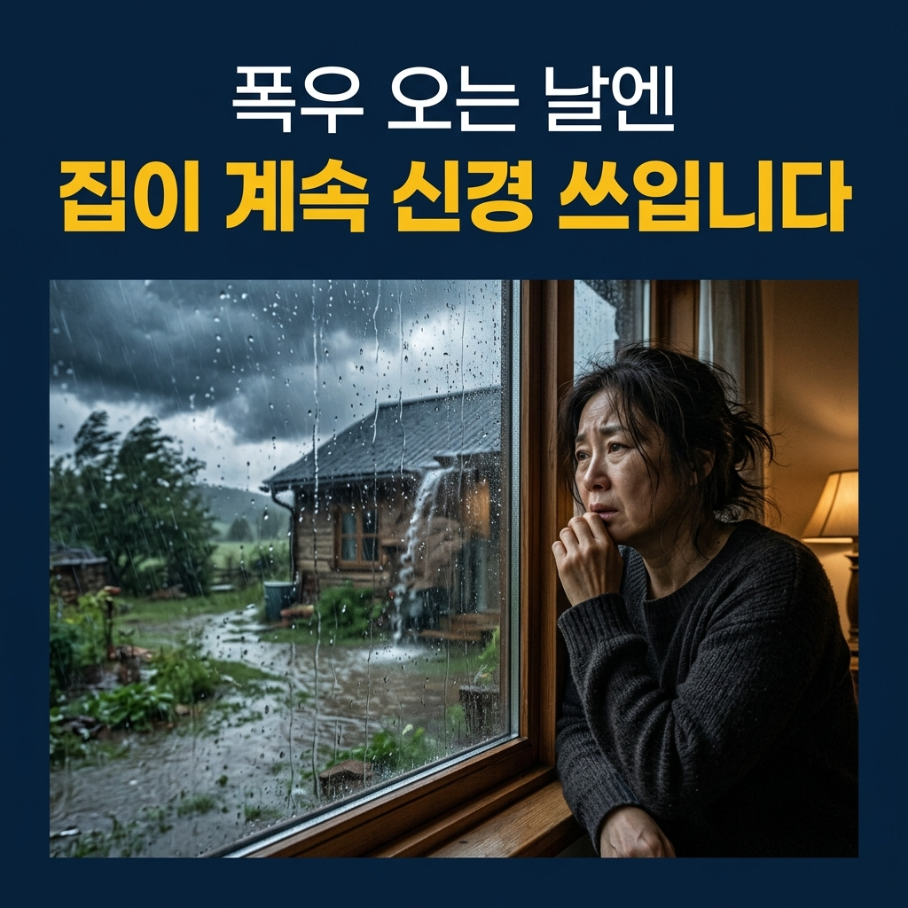 폭우오는 날엔 집이 계속 신경 쓰임