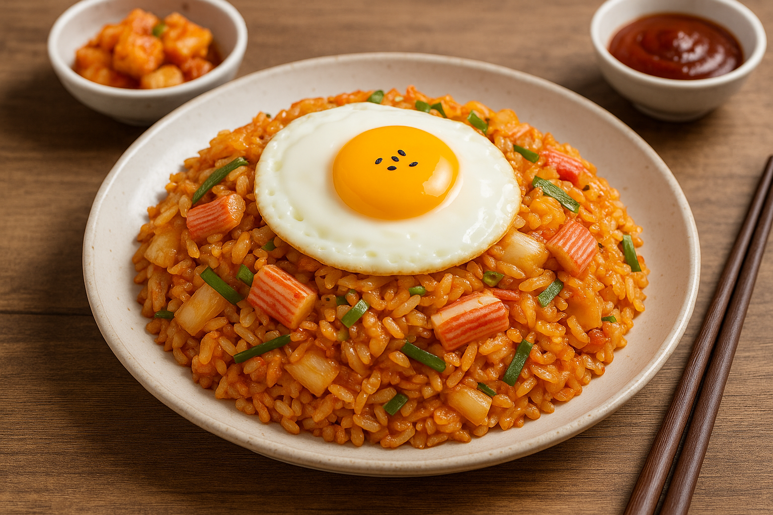 김치볶음밥 레시피 공개! 고슬고슬 맛살까지 넣은 황금 비율 꿀팁