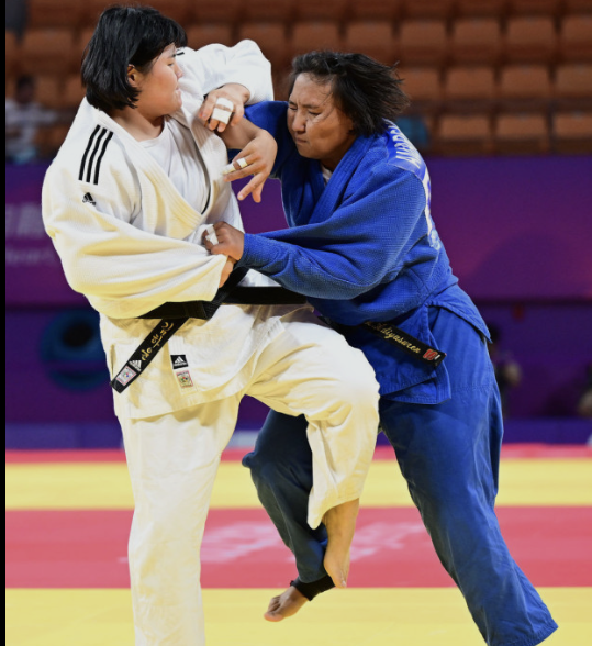 김하윤 선수의 경기 모습