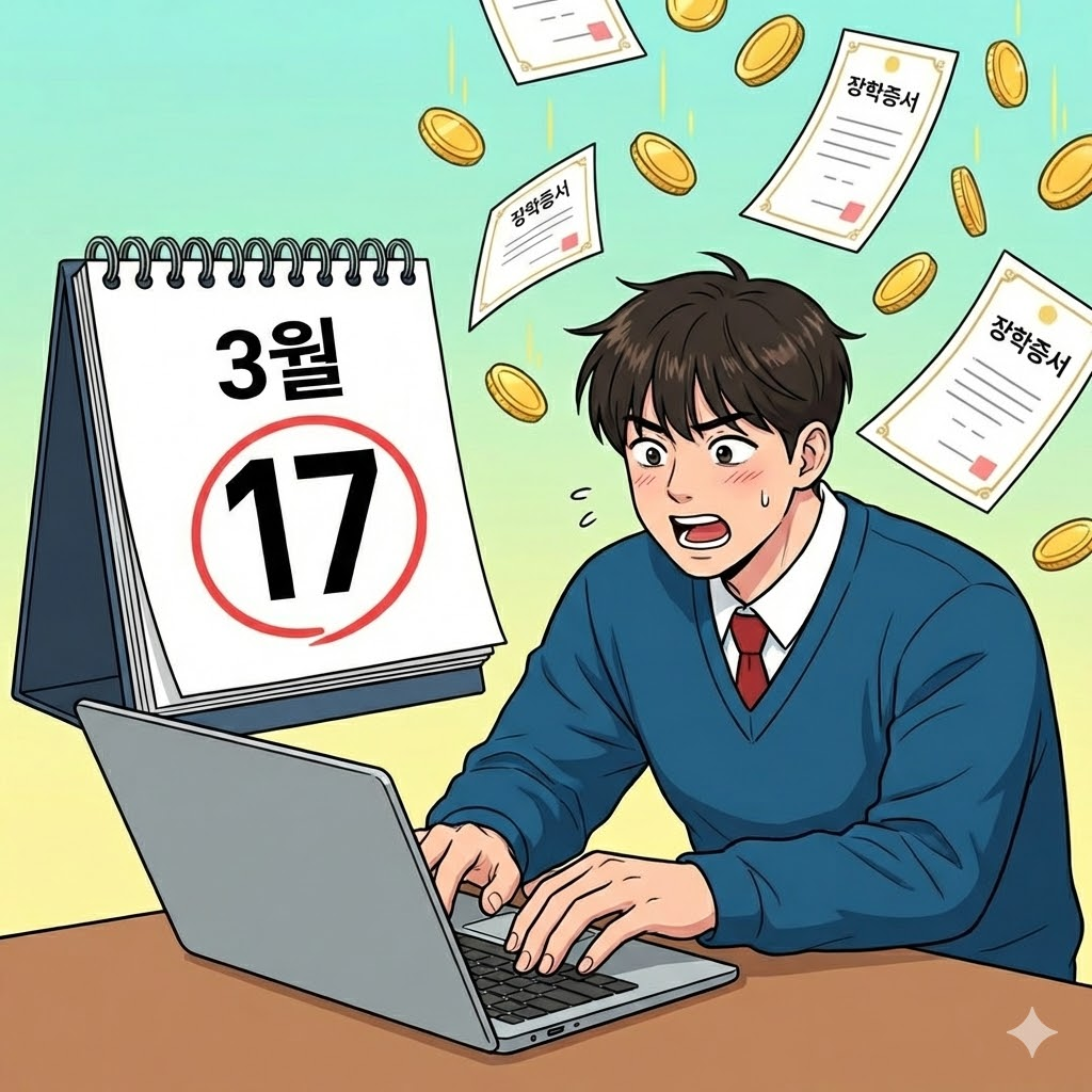 2026년 국가장학금 2차 신청 마감일 달력 표시