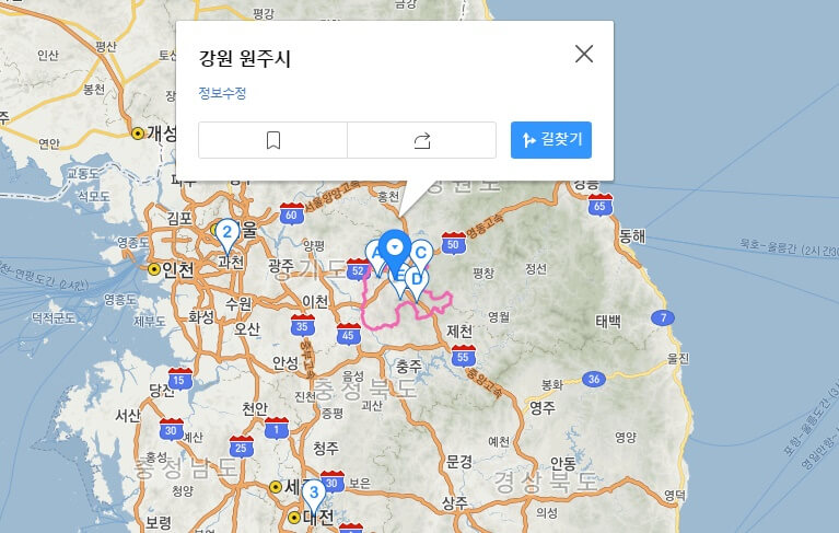 원주 지도