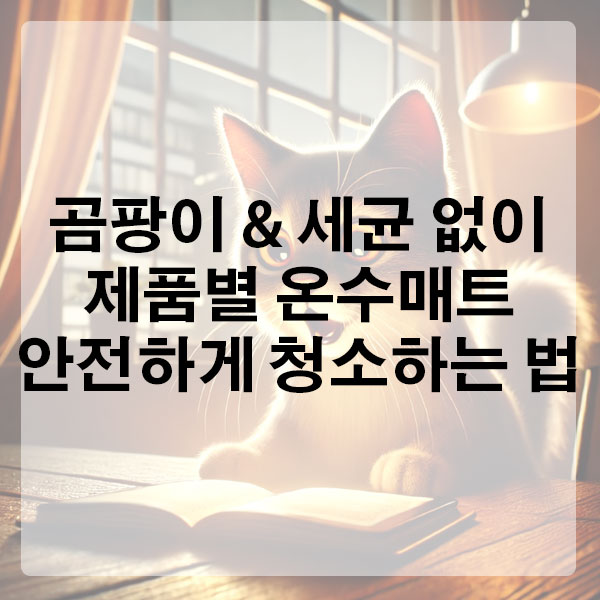 곰팡이 &amp; 세균 없이 제품별 온수매트 안전하게 청소하는 법