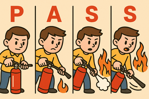 소화기 사용법 – PASS 원칙만 기억하세요!