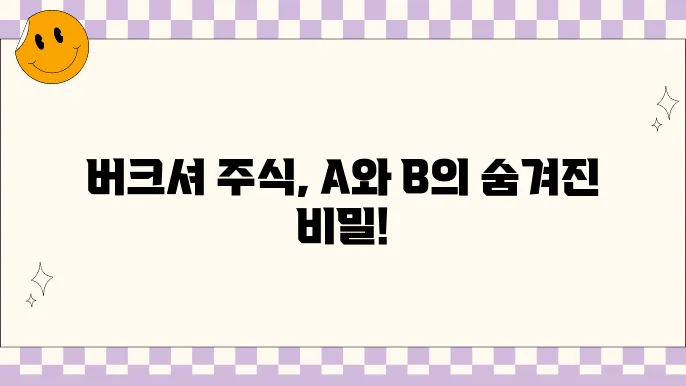 버크셔 해서웨이의 클래스 A와 B 주식, 차이를 알아보자