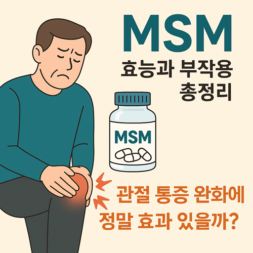 MSM 효능과 부작용 총정리 | 관절 통증 완화에 정말 효과 있을까?