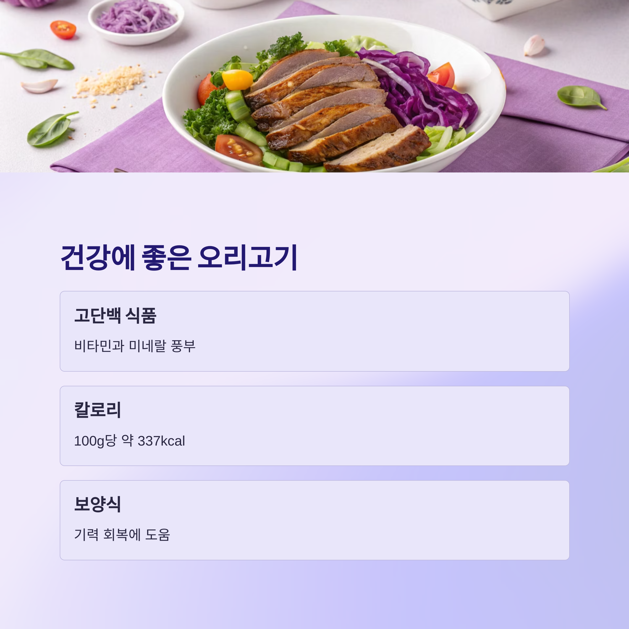 건강에 좋은 오리고기