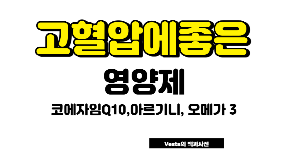 고혈압에 좋은 영양제