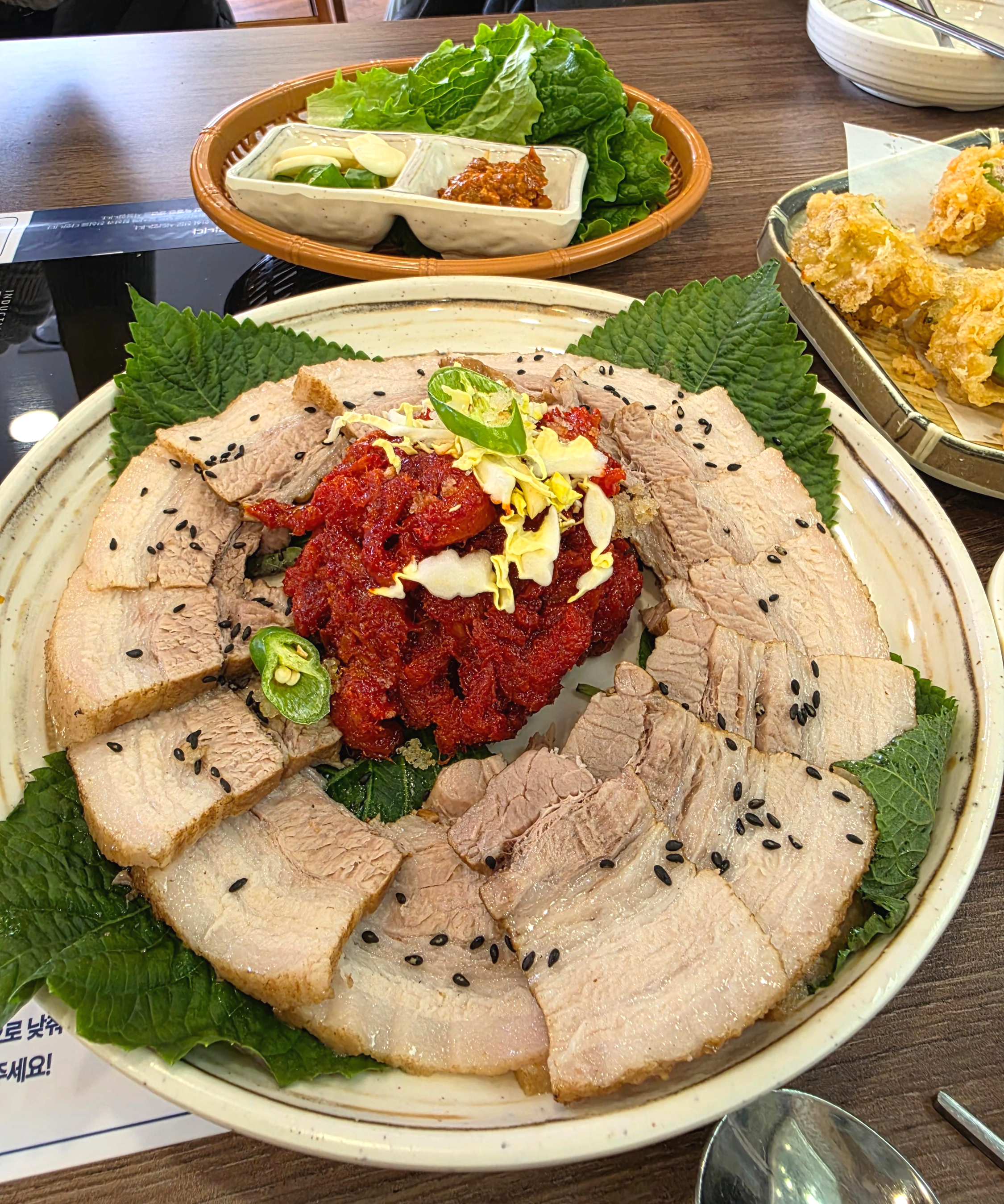 모오락칼국수 대전 방동 굴칼국수 맛집 고추튀김 보쌈 가격 주차 방동저수지 12