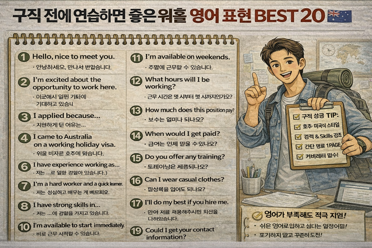 워킹홀리데이 관련 사진 첨부