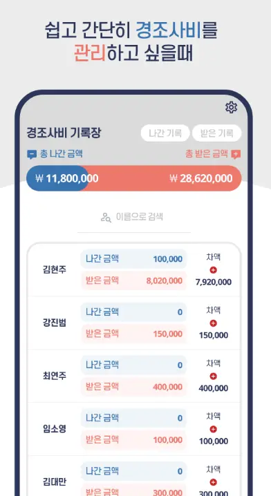 경조사 노트 어플 추천 / 부조금 치부책 앱-10 경조사 노트 어플 추천 / 부조금 치부책 앱-10
