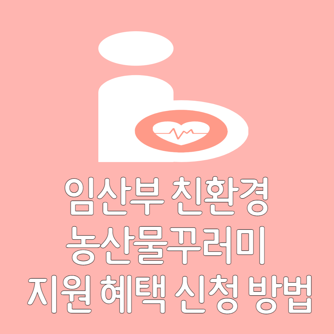 임산부 친환경 농산물꾸러미 지원 혜택 신청 방법