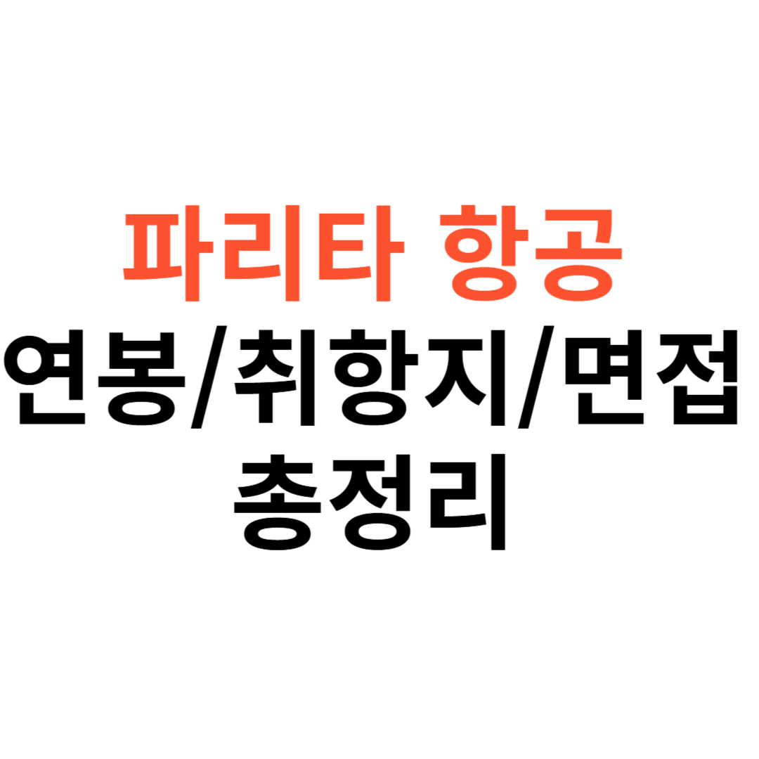 파리타 항공 연봉