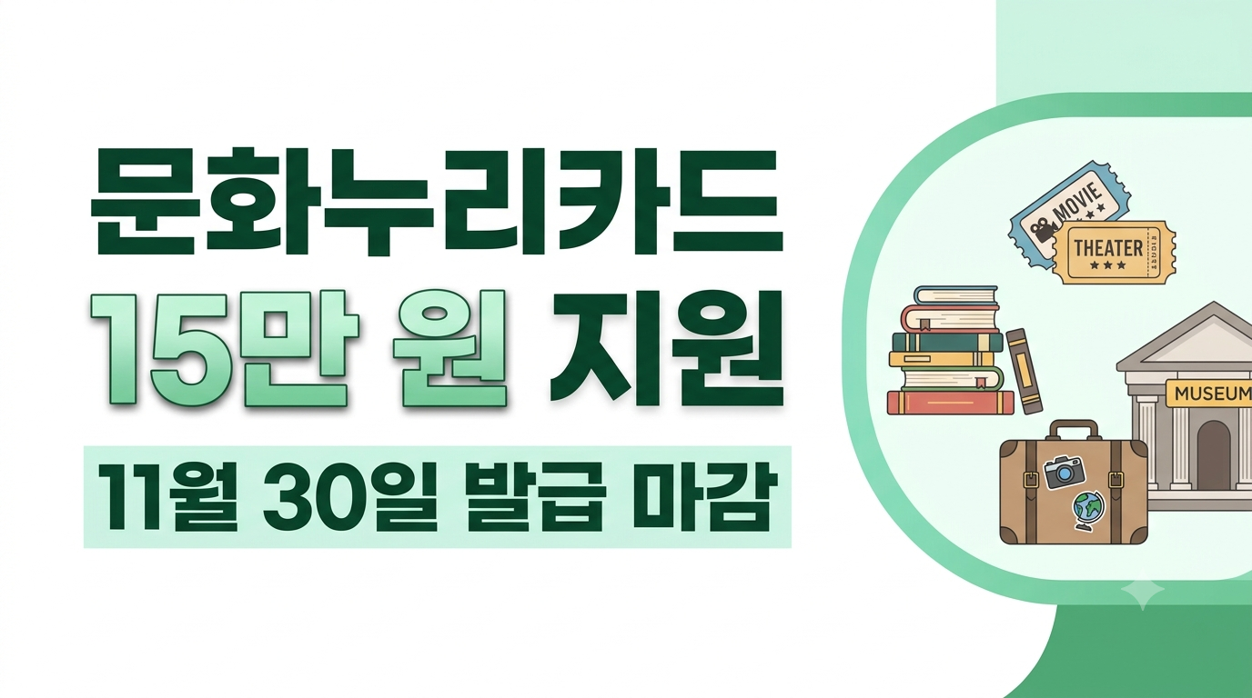 문화누리카드 15만원 지원