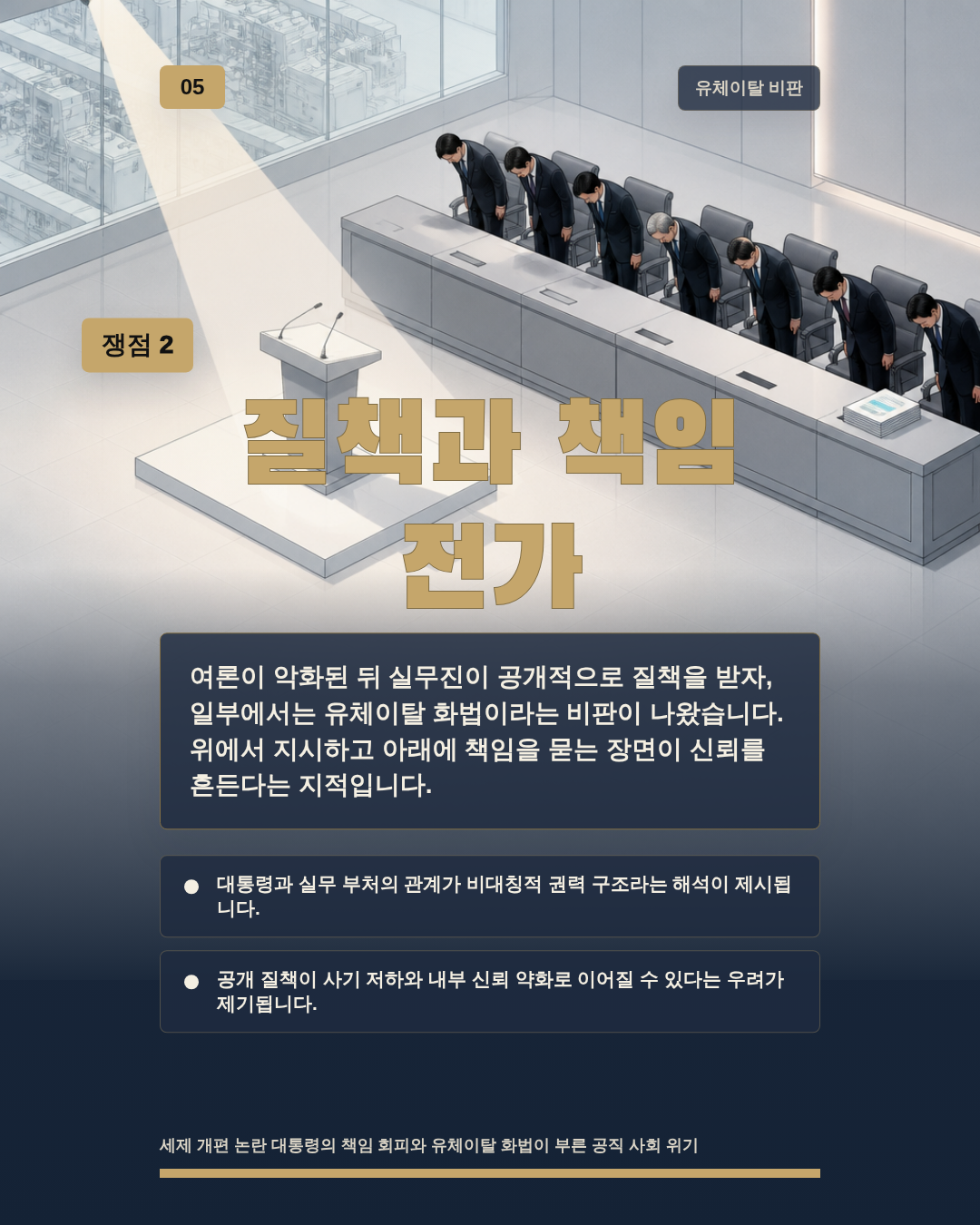 질책과 책임 전가
